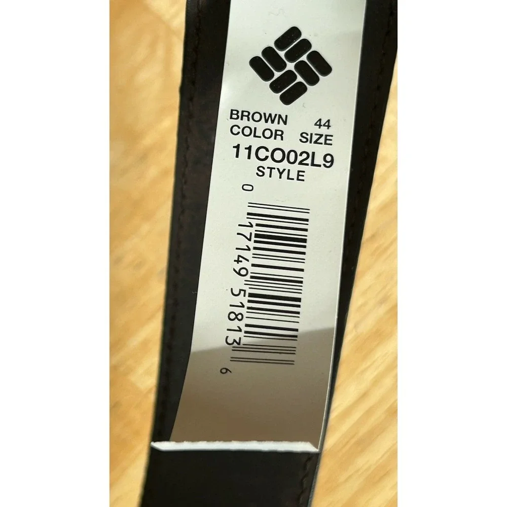 Men's Columbia Brown Leather Belt NWT Size 44 Work Casual Formal